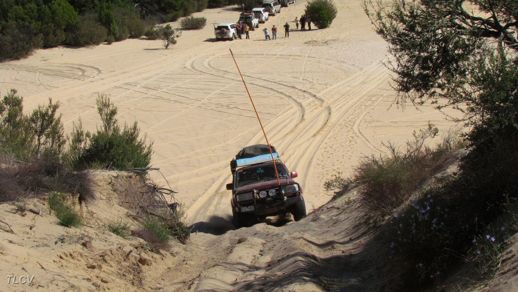 17-Scratchy takes the wrong line up Ross Springs dune.JPG